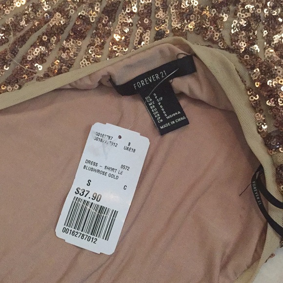 Rose gold sequent body con dress - Picture 6 of 6